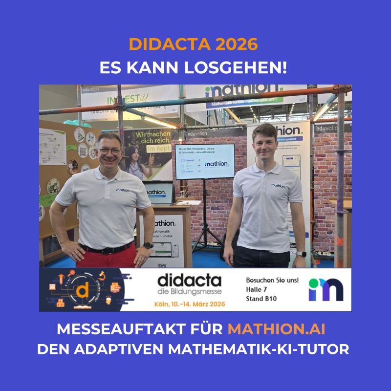 mathion.ai auf der didacta 2026 in Köln – Es kann losgehen!